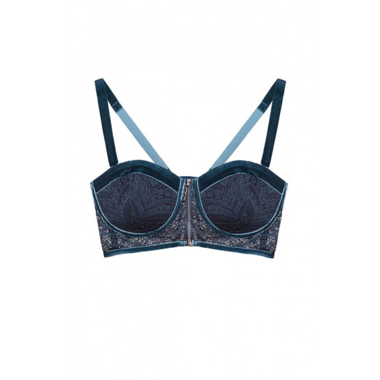 BRA LE JOURNAL INTIME "JOSEPHINE" BRA-ZIP BANDEAU (GRAY-BLUE) Le Journal JS-BR-BN BRA LE JOURNAL INTIME "JOSEPHINE" BRA-ZIP BANDEAU (GRAY-BLUE) Le Journal JS-BR-BN